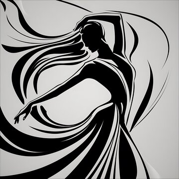 Abstract Woman Line Art Canvas Print