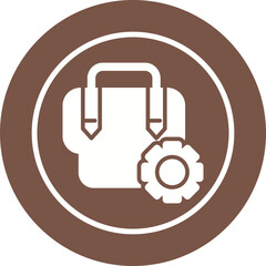 Sticker - Briefcase Vector Icon