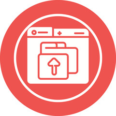 Sticker - Upload File Vector Icon