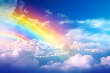 Wall Mural - rainbow and clouds