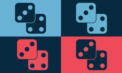 Dice icon logo vector template, Creative Gambling design icon symbol Illustration, Casino games icon