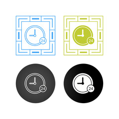 Canvas Print - 24 Hour Service Vector Icon