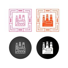 Sticker - Factory Vector Icon