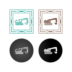 Wall Mural - Excavator Vector Icon