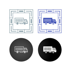 Sticker - Moving Truck Vector Icon