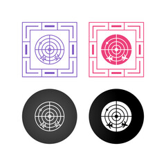 Canvas Print - Radar Screen Vector Icon