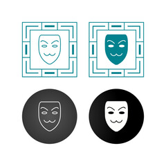 Canvas Print - Hacker Mask Vector Icon