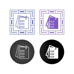 Sticker - attached documents vector icon