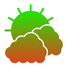 Sticker - Clouds And Sun Icon