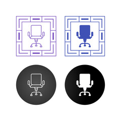 Canvas Print - Office Chair Vector Icon