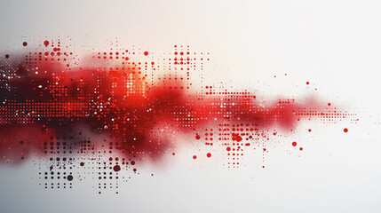 Poster - A red line with red dots on it