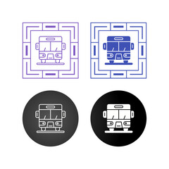 Canvas Print - Bus Vector Icon