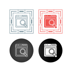 Canvas Print - Web Search Vector Icon