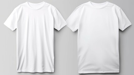 Two white t-shirts with no design on them