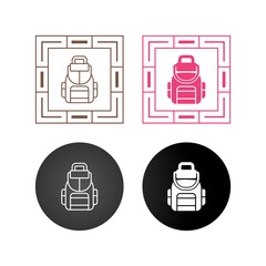 Canvas Print - Backpack Vector Icon