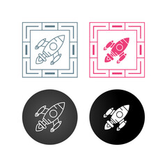 Sticker - Rocket Vector Icon