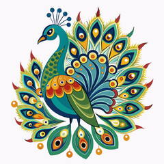 Naklejka na meble peacock vector illustration