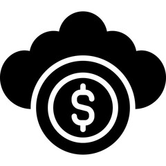 Sticker - cloud money icon