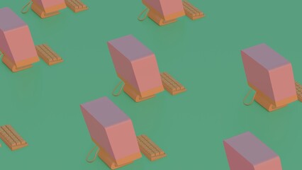 Poster - Retro Computers in Repetition: A Nostalgic Digital Landscape