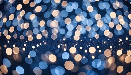 a seamless pattern of light bokeh effects on a dark blue background