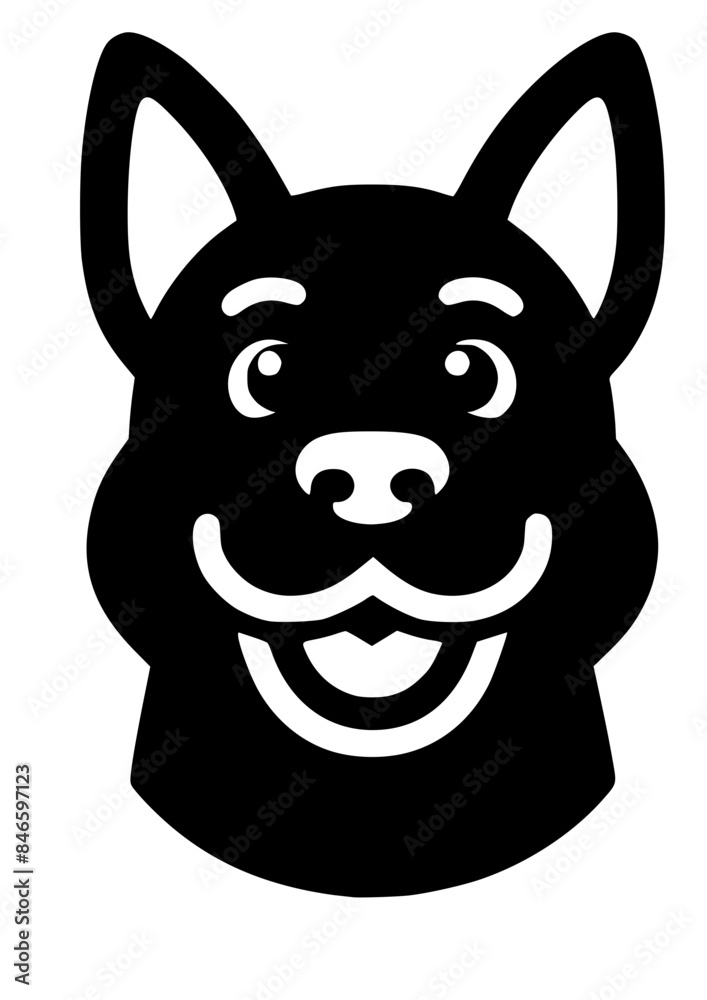 German Shepherd SVG, German Shepherd PNG, German Shepherd Silhouette, Dog breed SVG, Dog SVG, German Shepherd Clipart, Animal SVG, German Shepherd Face