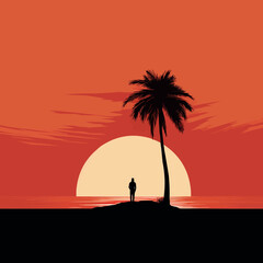 Poster - Palm | Minimalist and Simple Silhouette