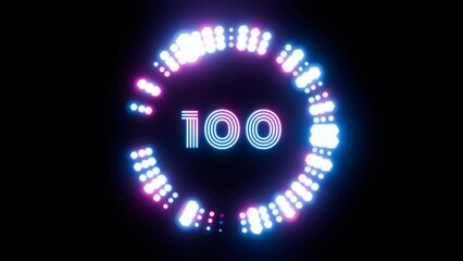Poster - Retro Loading Animation: Futuristic Progress Circle with Vibrant Neon Colors