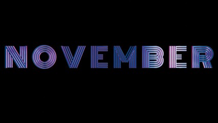 Aufkleber - NOVEMBER - 3D Pastel Gradient Isolated