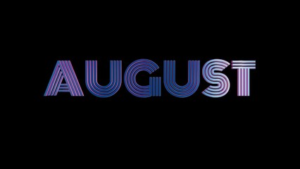 Poster - AUGUST - ELECTRIC NEON DESIGN ISOLATED