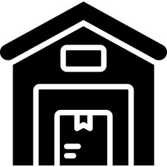 Poster - shipping warehouse icon