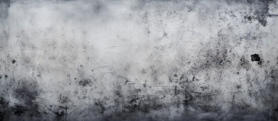 Poster - Texture of an aged cement wall with dark gray and black tones, portraying an abstract design under a gradient white background, suitable as a copy space image.