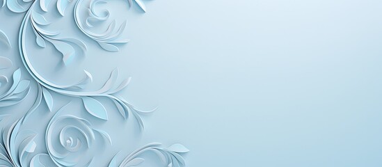 Poster - Light blue vintage paper pattern providing copy space image.