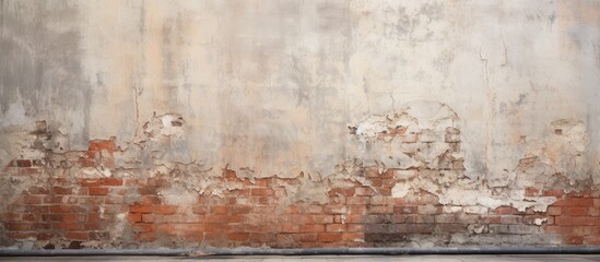 Poster - A weathered street wall provides a textured background with copy space image.