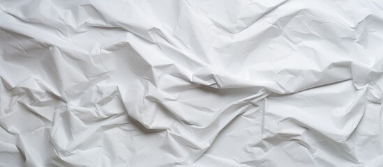 Poster - A crumpled white paper provides an abstract background for designers, featuring ample copy space image.