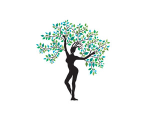 Sticker - dryads tree like a woman dancing 