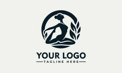 Woman Yoga Vector Logo Embrace the Tranquility of Yoga with the Enchanting Woman Yoga Vector Logo Symbolize Inner Peace and Mindfulness Majestic Woman Yoga Vector Logo