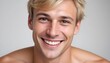 © Kromstar Studios - Young blonde caucasian man with a lovely smile, banner poster header design