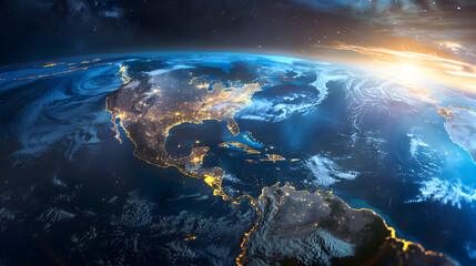 Wall Mural - america map.