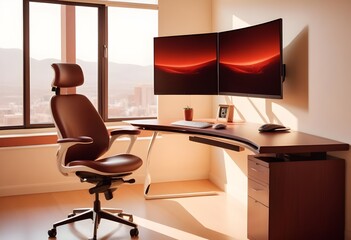 minimalist interior design style futuristic home office sleek furniture state of the art technology