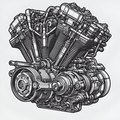 Wall Mural - the engine of a car