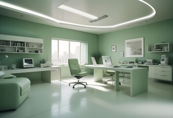 minimalist interior design style futuristic home office sleek furniture state of the art technology