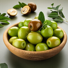 Wall Mural - Green jujube fruits