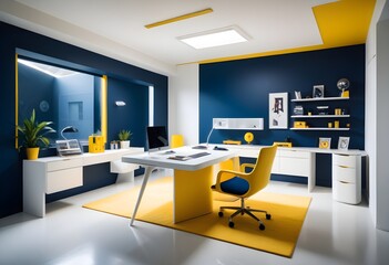 minimalist interior design style futuristic home office sleek furniture state of the art technology