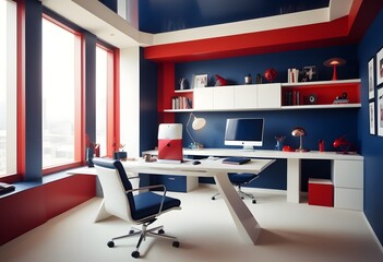 minimalist interior design style futuristic home office sleek furniture state of the art technology