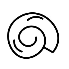 Aufkleber - Rounded Shell Icon Perfect for Beach and Marine Themes