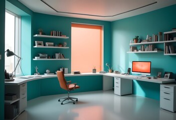 minimalist interior design style futuristic home office sleek furniture state of the art technology