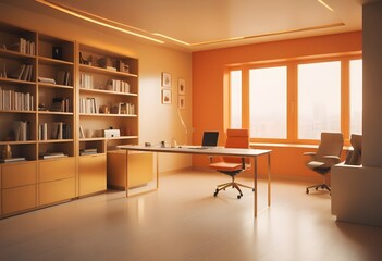 minimalist interior design style futuristic home office sleek furniture state of the art technology