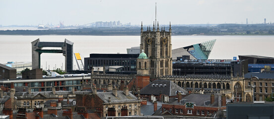 Wall Mural - areal views of Hull Minster, Anglican Church formerly called Holy Trinity Church. Kingston upon Hull