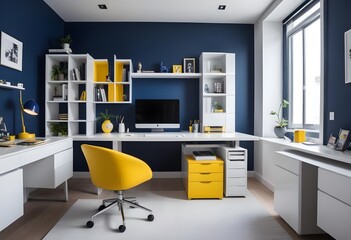 minimalist interior design style futuristic home office sleek furniture state of the art technology