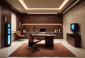 minimalist interior design style futuristic home office sleek furniture state of the art technology